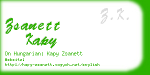 zsanett kapy business card